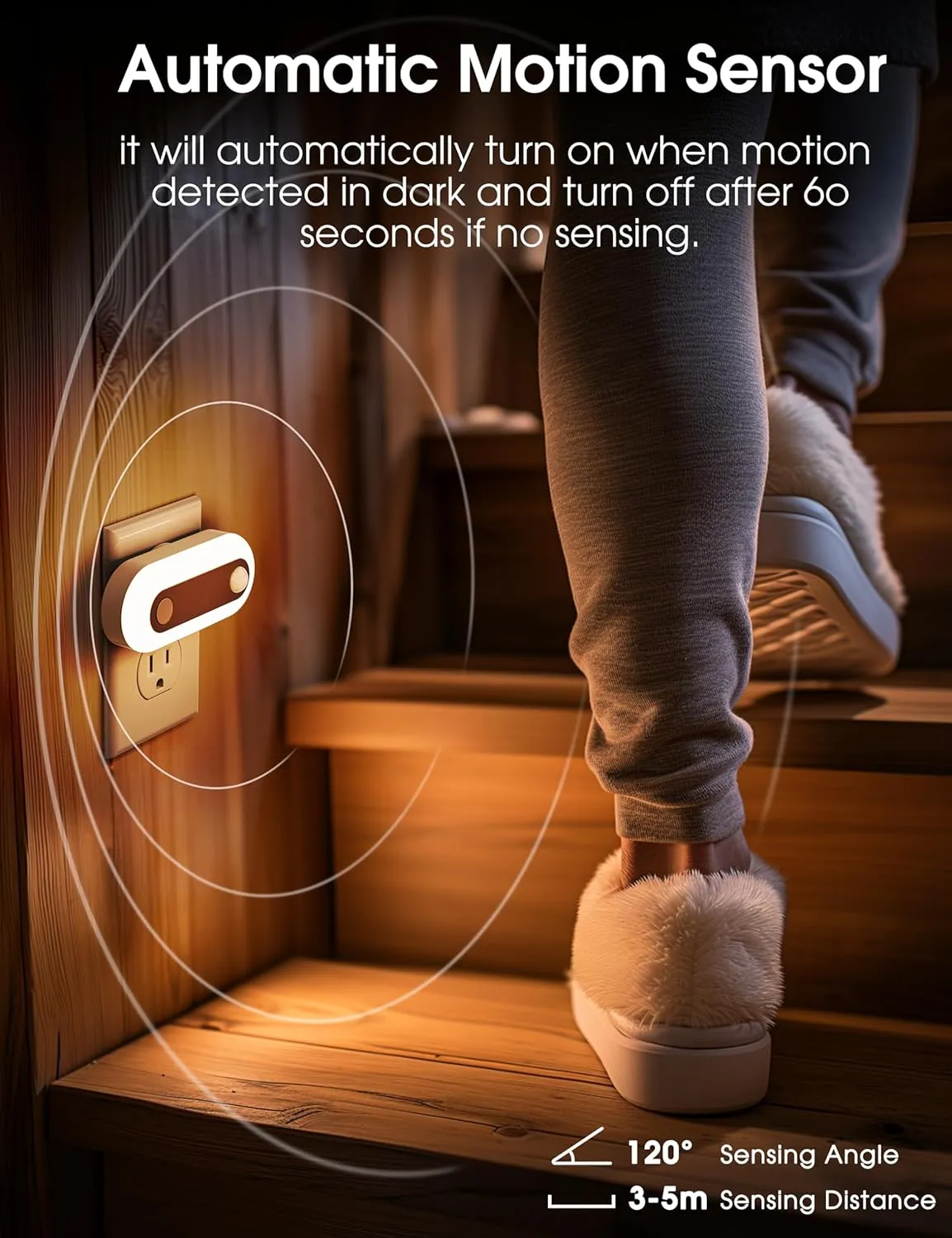 Fulighture Motion Sensor Night Light Pulg Into Wall, 2 Pack Dusk to Dawn Sensor and Motion Sensor Night Light, 30/60/100 LM Dimmable Nightlights for Home Decor, Hallway, Bedroom, Kids Room, Stairway