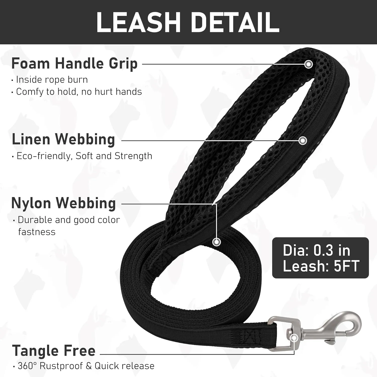 GAMUDA Small Dog Harness Collar and Leash Set, Step in No Chock No Pull Linen Fabric Soft Mesh Dog Vest Harnesses Reflective for Dogs Puppy Cats Kitten Rabbit (Black, M)