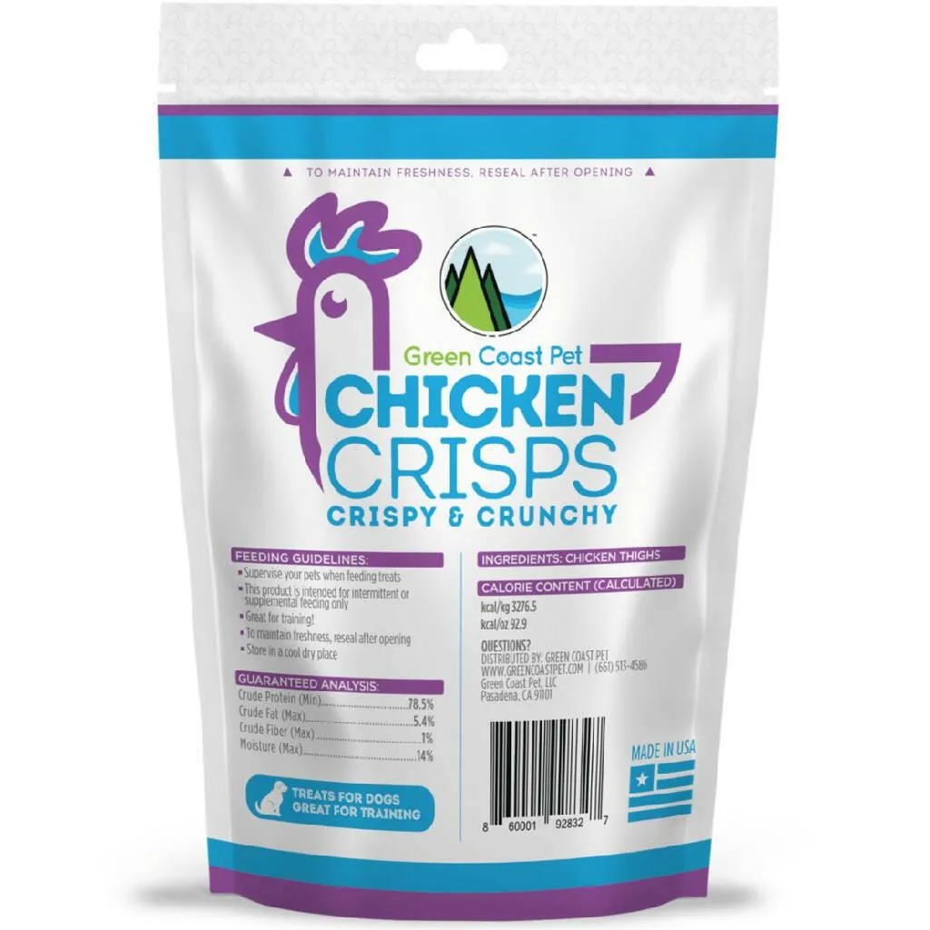 Green Coast Pet Chicken Crisps Treats for Dogs