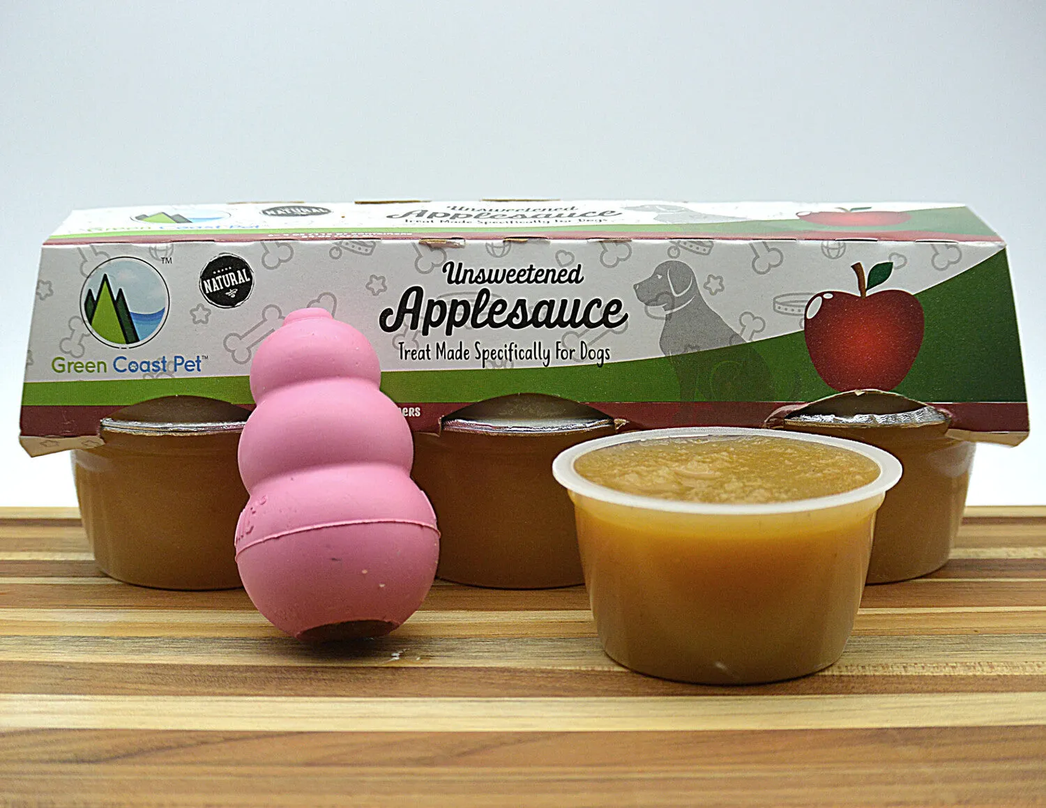 Green Coast Pet Unsweetened Applesauce 6-Pack, Dog Treat