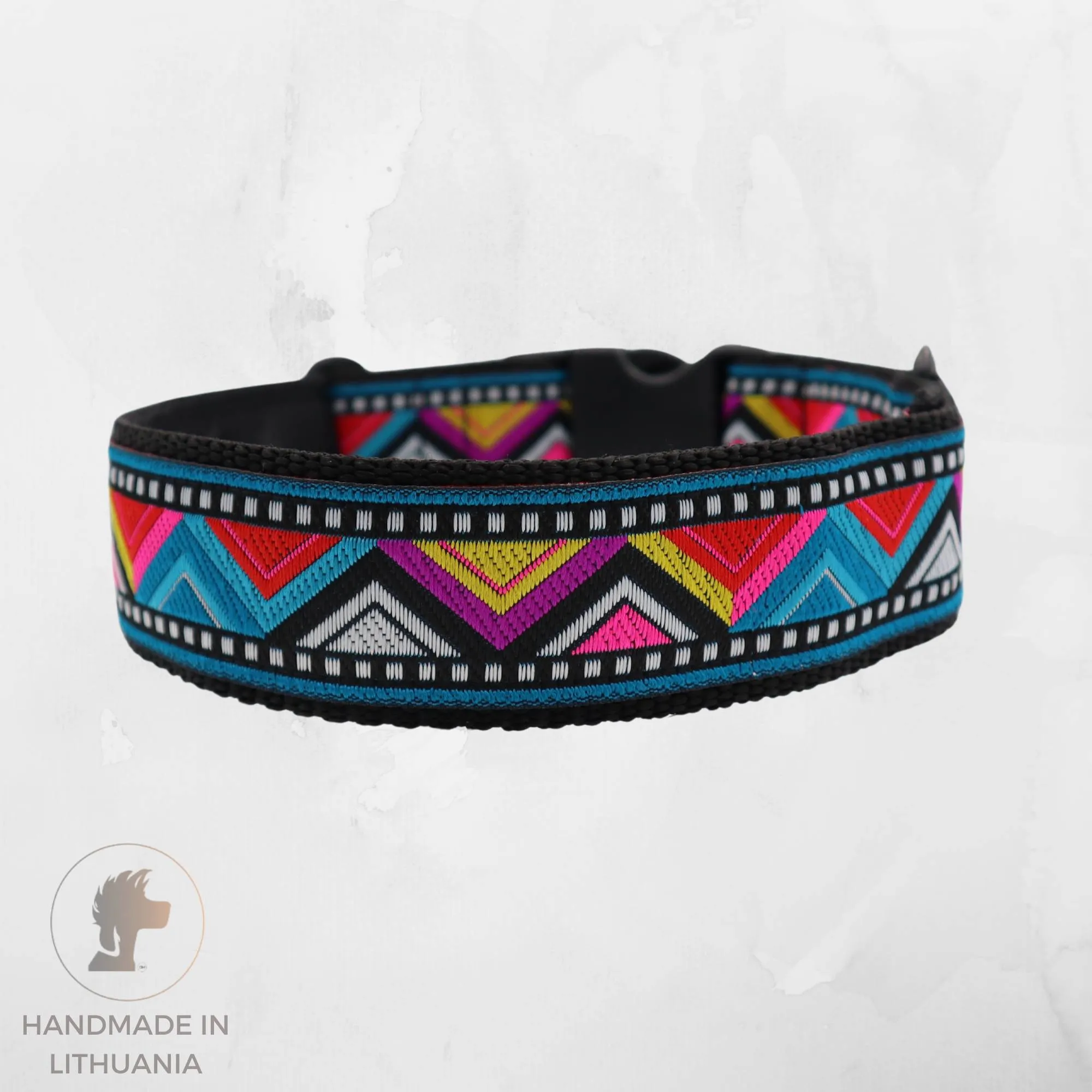 Handmade Dog Collar | Vivid Harmony | Width: 40 mm