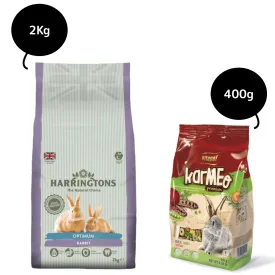 Harringtons and Vitapol Karma Food for Rabbits Combo