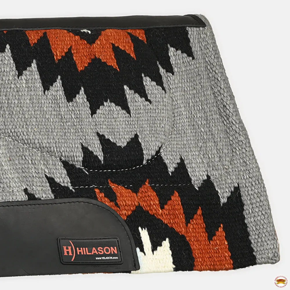 HILASON 34x36 In Western Horse Saddle Blanket Wool Pad Blue