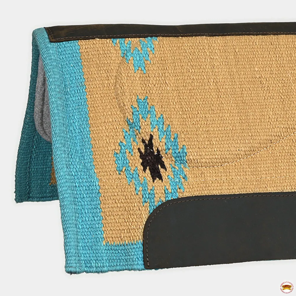 HILASON 34x36 In Western Horse Saddle Blanket Wool Pad Blue