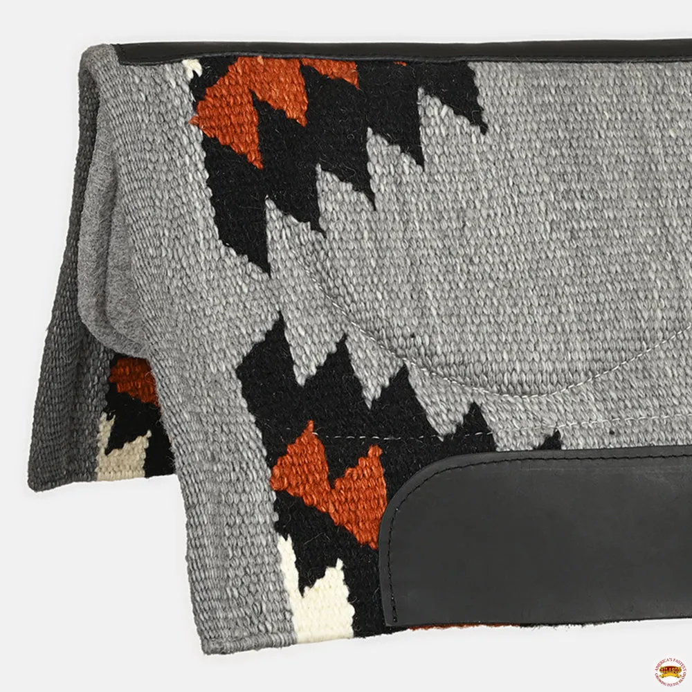 HILASON 34x36 In Western Horse Saddle Blanket Wool Pad Blue