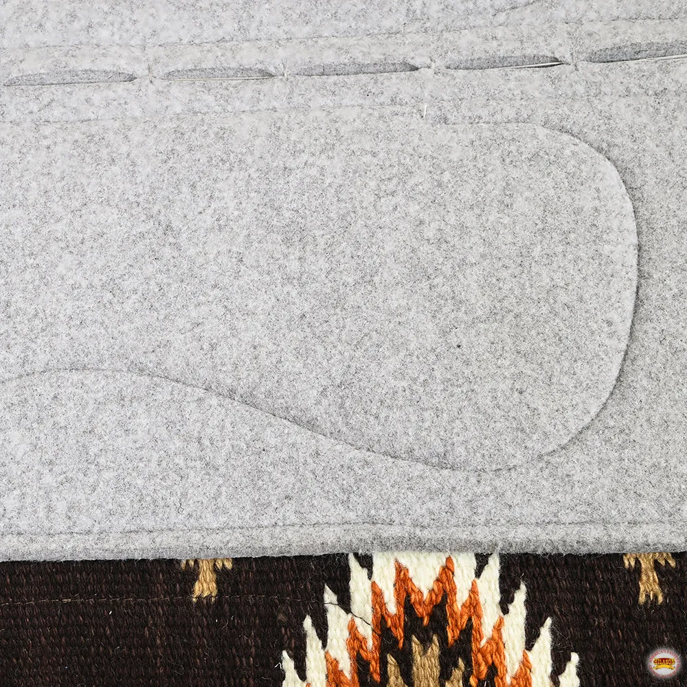 HILASON 34x36 In Western Horse Saddle Blanket Wool Pad Blue