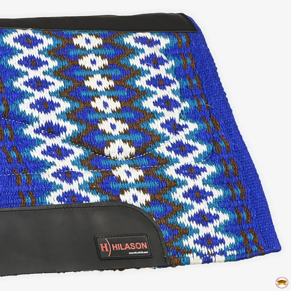 HILASON 34x36 In Western Horse Saddle Blanket Wool Pad Blue