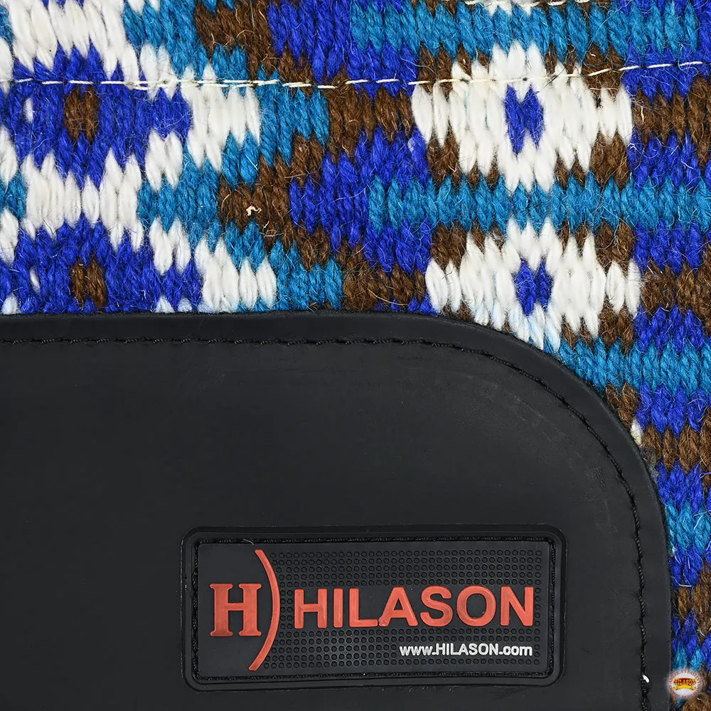 HILASON 34x36 In Western Horse Saddle Blanket Wool Pad Blue