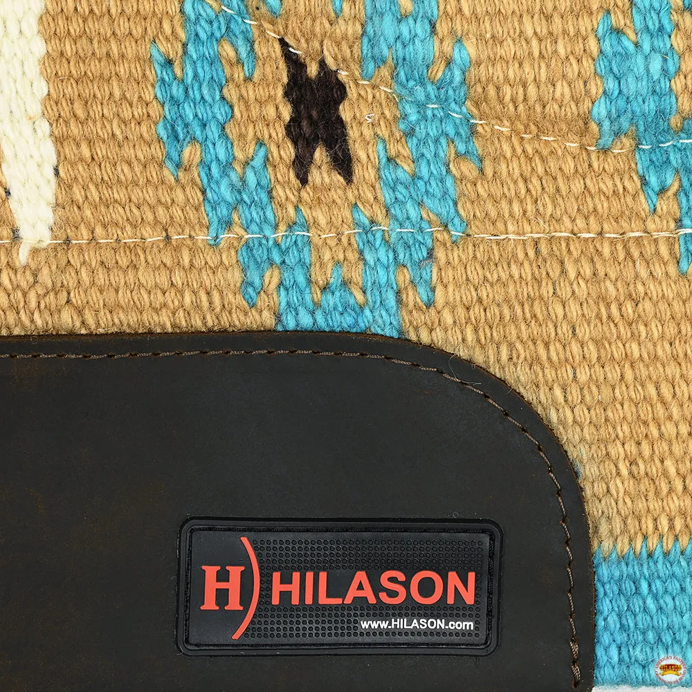 HILASON 34x36 In Western Horse Saddle Blanket Wool Pad Blue