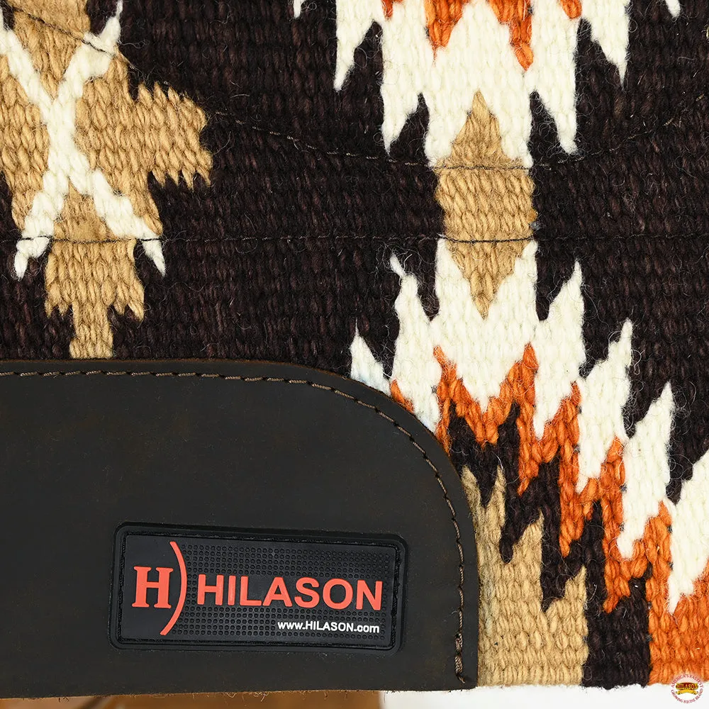 HILASON 34x36 In Western Horse Saddle Blanket Wool Pad Blue