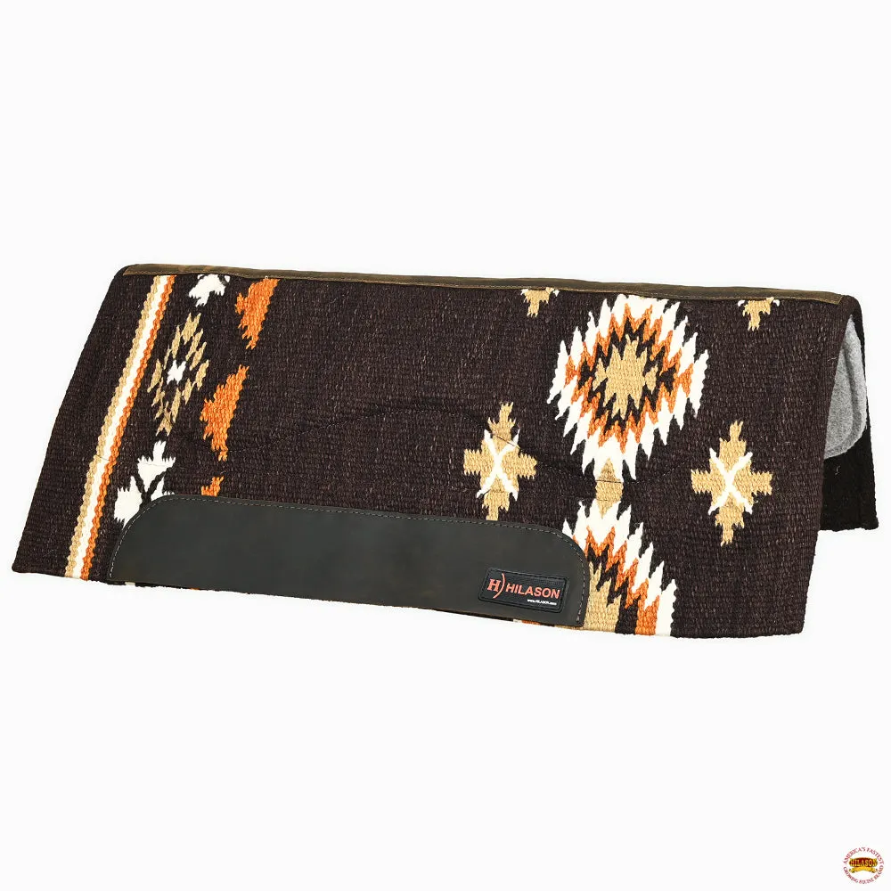 HILASON 34x36 In Western Horse Saddle Blanket Wool Pad Blue