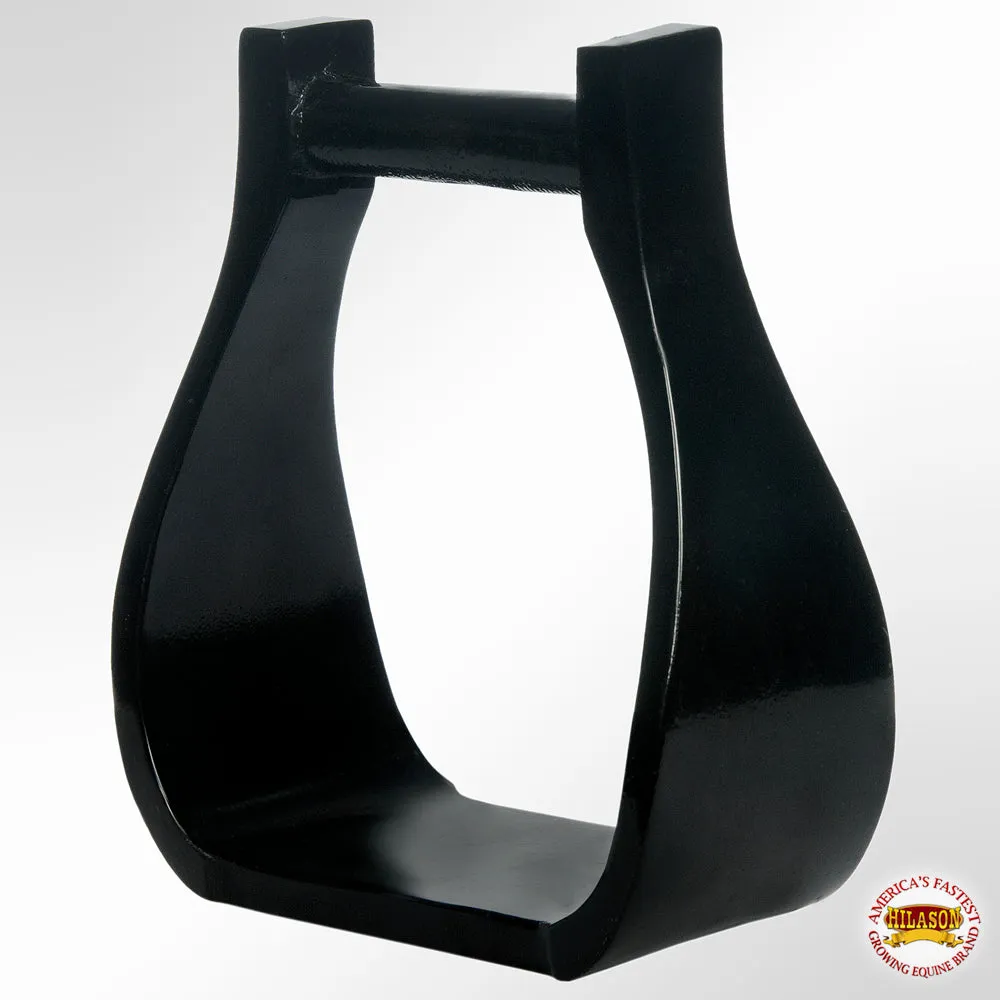 HILASON Horse Western Saddle Engraved Metal Roper Stirrups | Engraved Metal Horse Stirrups | Western tack stirrups | Western Roper Stirrups | Trail Riding Saddle Stirrups