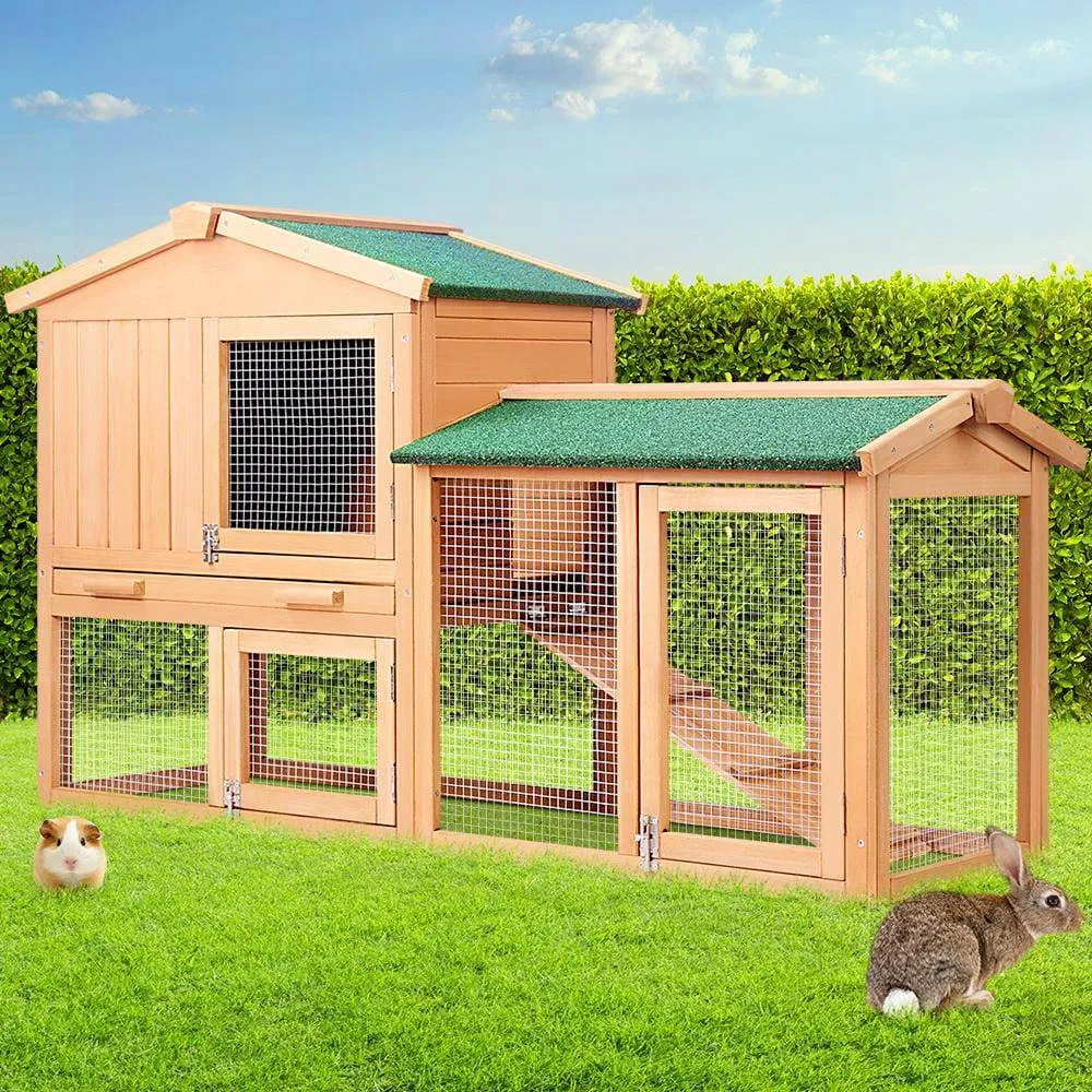 i.Pet 138cm Wide Wooden Pet Coop