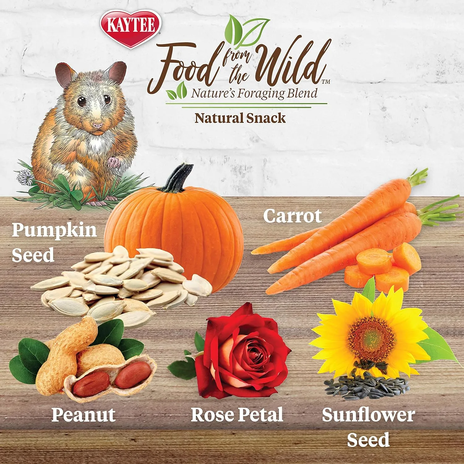 Kaytee Food For The Wild Treat Medley - Hamster / Gerbil Formula 2-oz, Small Animal Treat