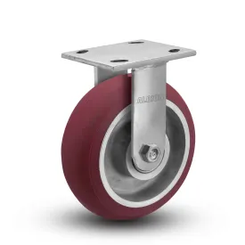 Kingpinless 5"x2" Ergonomic Rigid Caster with MAX-Efficiency Wheel
