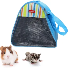 Litewoo Hamster Outgoing Carrier Bag, Breathable with Adjustable Single Shoulder Strap Travel Pouch for Sugar Glider Hamster Guinea Pig Rat