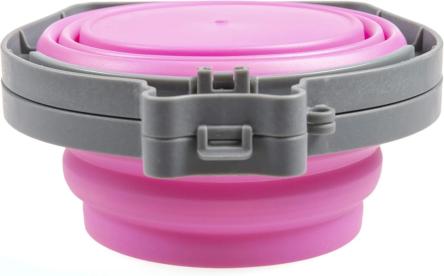 Loving Pets - Bella Roma Double Diner Portable Travel Dog Bowls Collapsible Combined Dog Food & Water Bowls (Pink, Small)