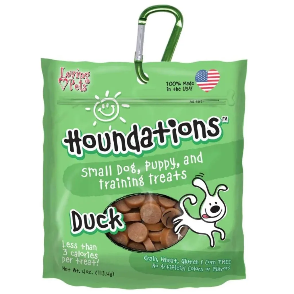 Loving Pets Houndations Duck Flavor Dog Training Treats (4oz)
