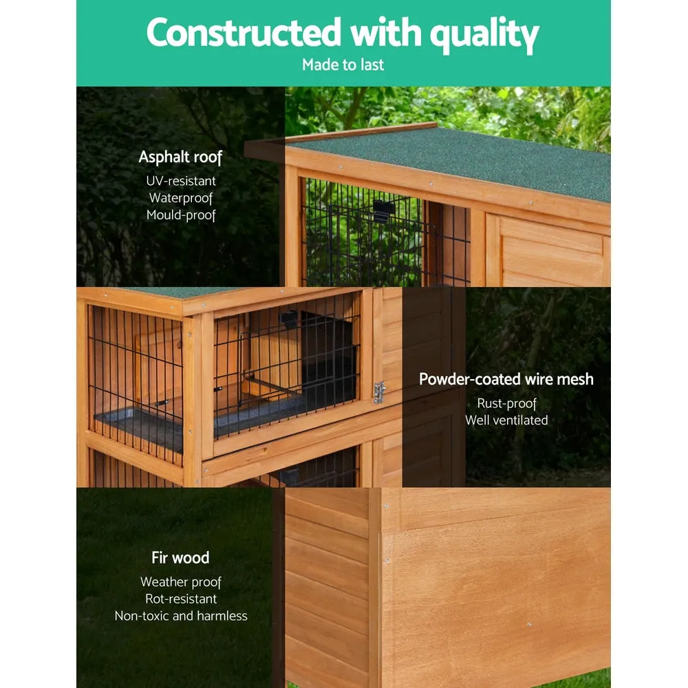 NNEDSZ 2 Storey Wooden Rabbit Hutch