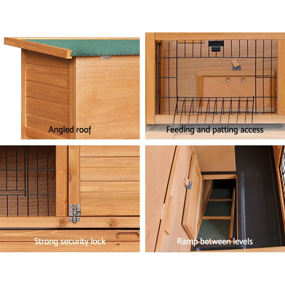 NNEDSZ 2 Storey Wooden Rabbit Hutch