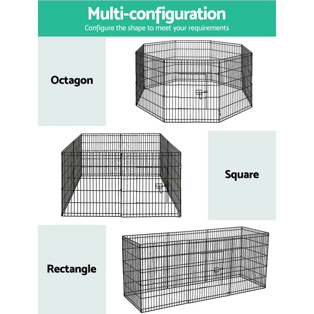 NNEDSZ 2X30 8 Panel Pet Dog Playpen Puppy Exercise Cage Enclosure Fence Play Pen