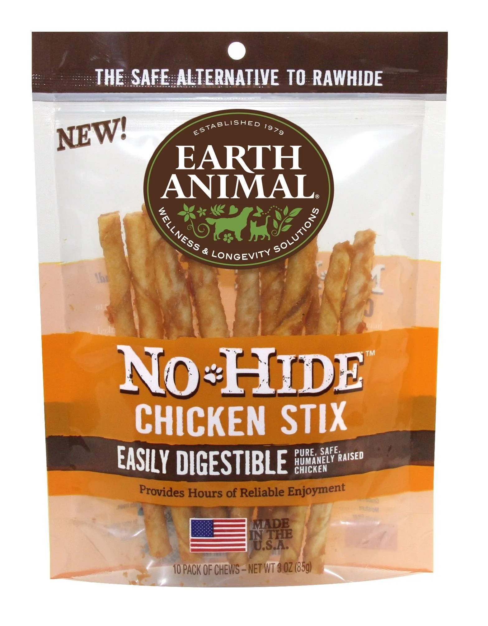 No-Hide Chicken Stix, 10/pack from Earth Animal