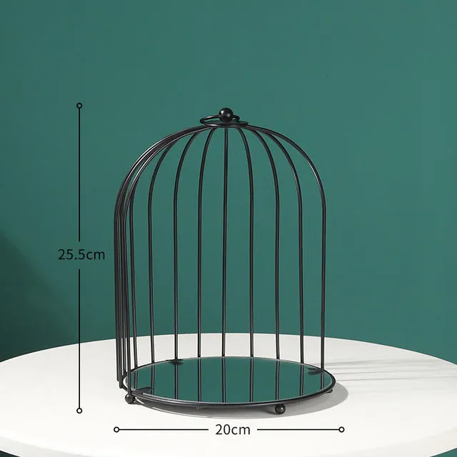Nordic Simple Wrought Iron Golden Bird Cage Multi-Layer Rack