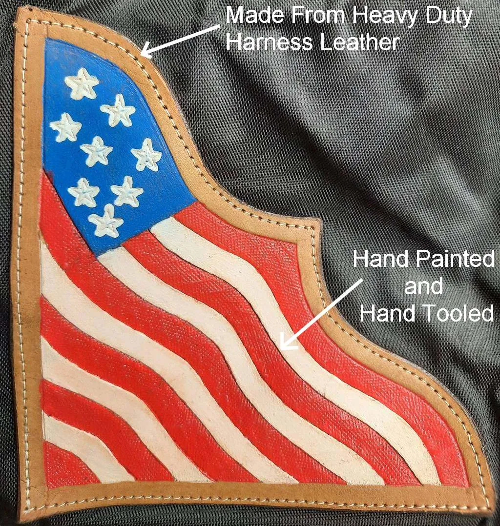 Paris Tack Hay Bale Bag 1200D Waterproof with Mesh Ventilation Windows and Patriotic or Cactus Designed Leather Accents