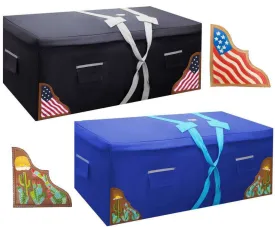 Paris Tack Hay Bale Bag 1200D Waterproof with Mesh Ventilation Windows and Patriotic or Cactus Designed Leather Accents