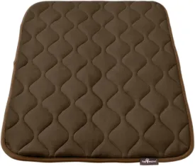 Paw Inspired Washable Padded Crate Mats for Dogs | 35 x 22 Pad, Fits 36-inch Kennels | Leakproof, Waterproof Bottom, Plush Pet Beds (Dark Brown)