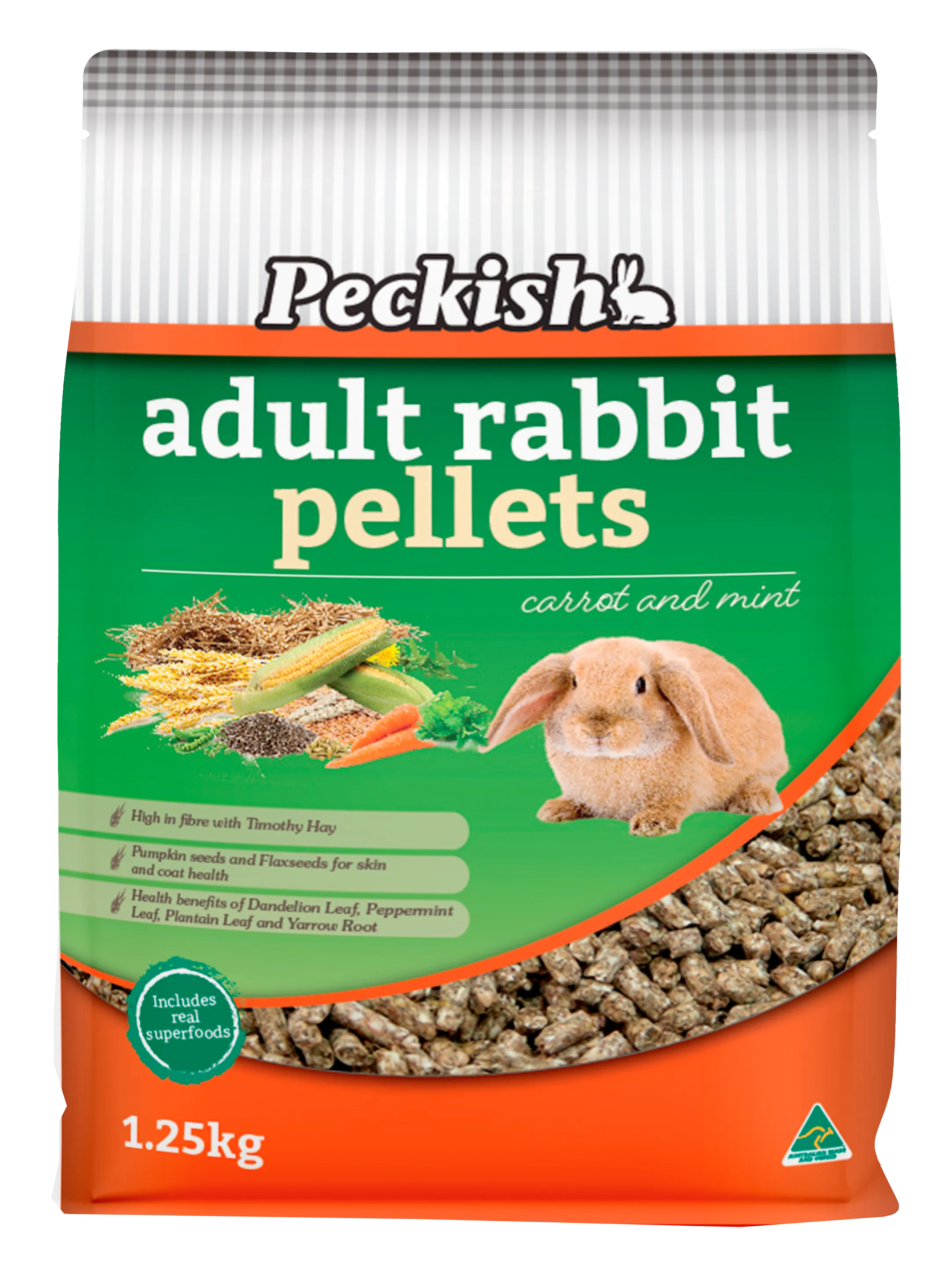 Peckish - Adult Rabbit Pellets Carrot & Mint (1.25kg)