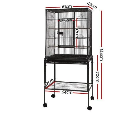 Pet Bird Cage with Feeders 144CM