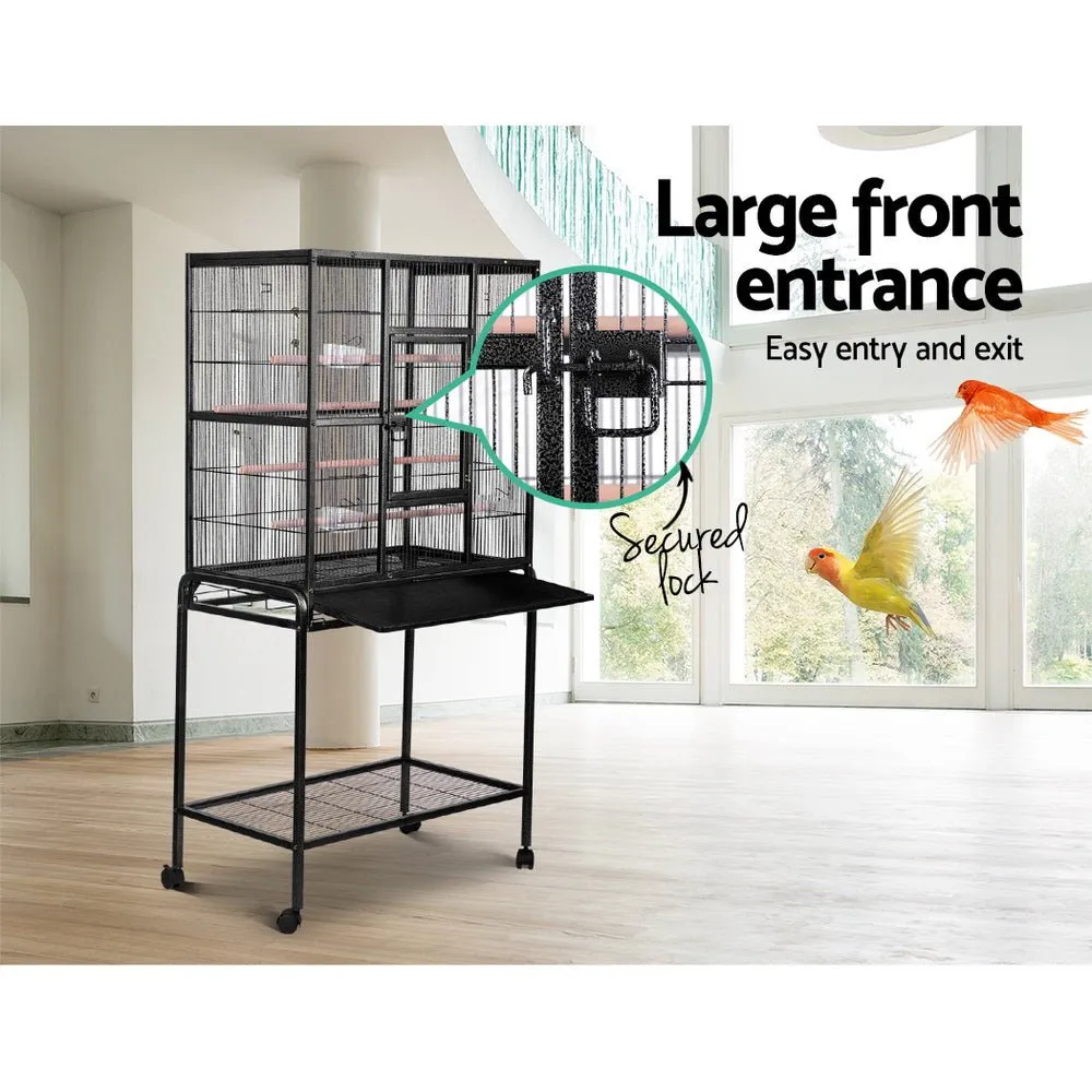Pet Bird Cage with Feeders 144CM