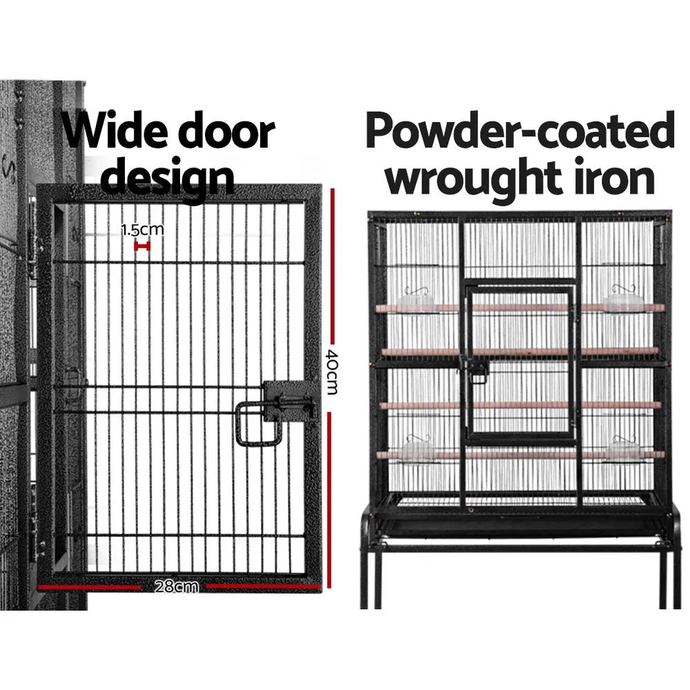 Pet Bird Cage with Feeders 144CM