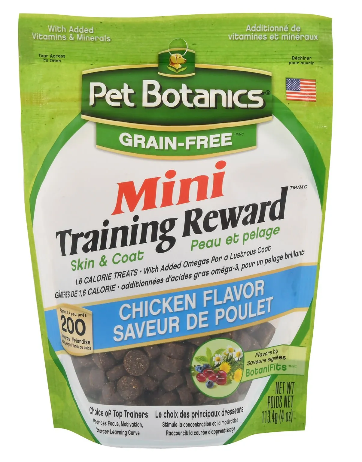 Pet Botanics Grain-Free Training Rewards Mini Treats, 4 oz