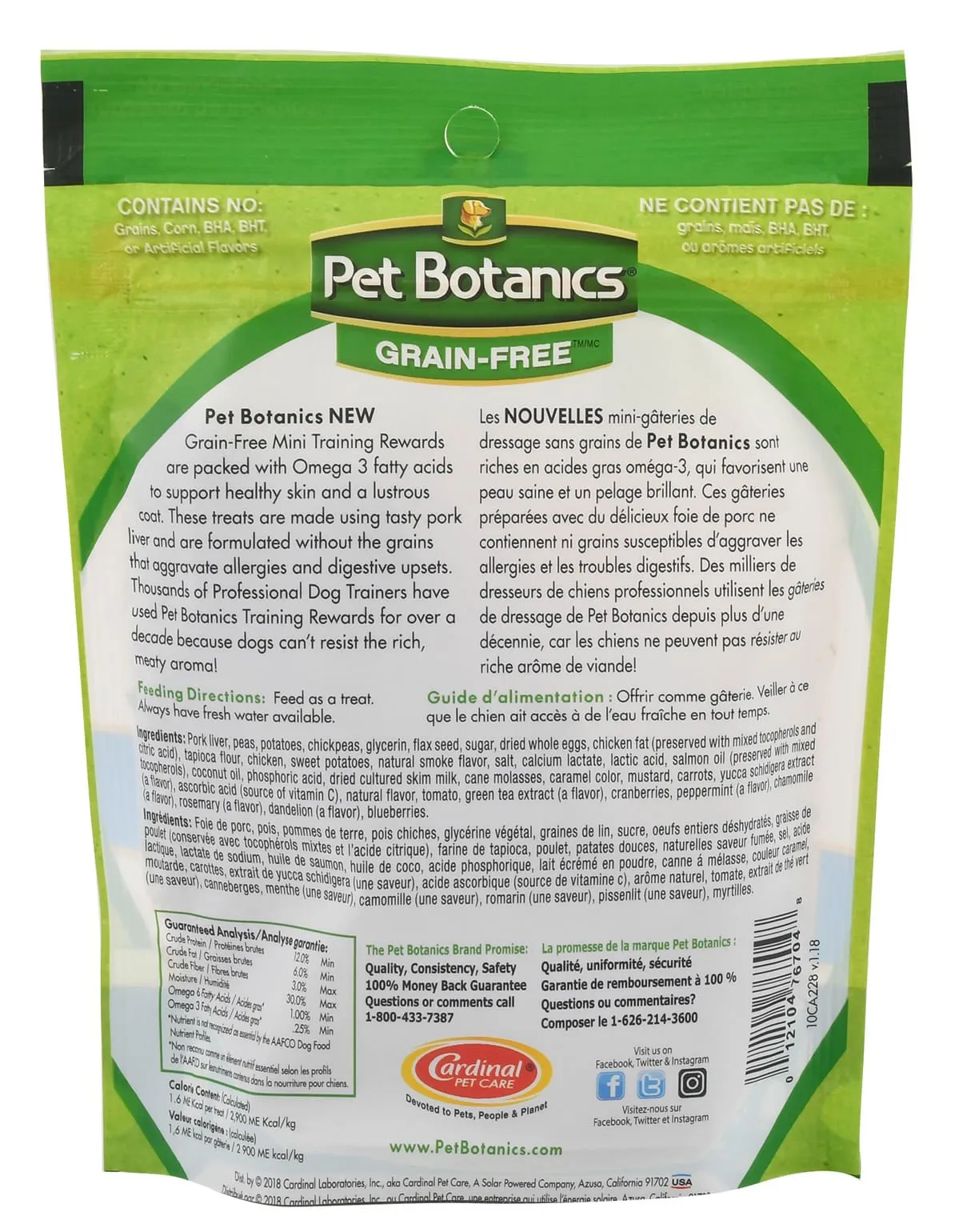 Pet Botanics Grain-Free Training Rewards Mini Treats, 4 oz
