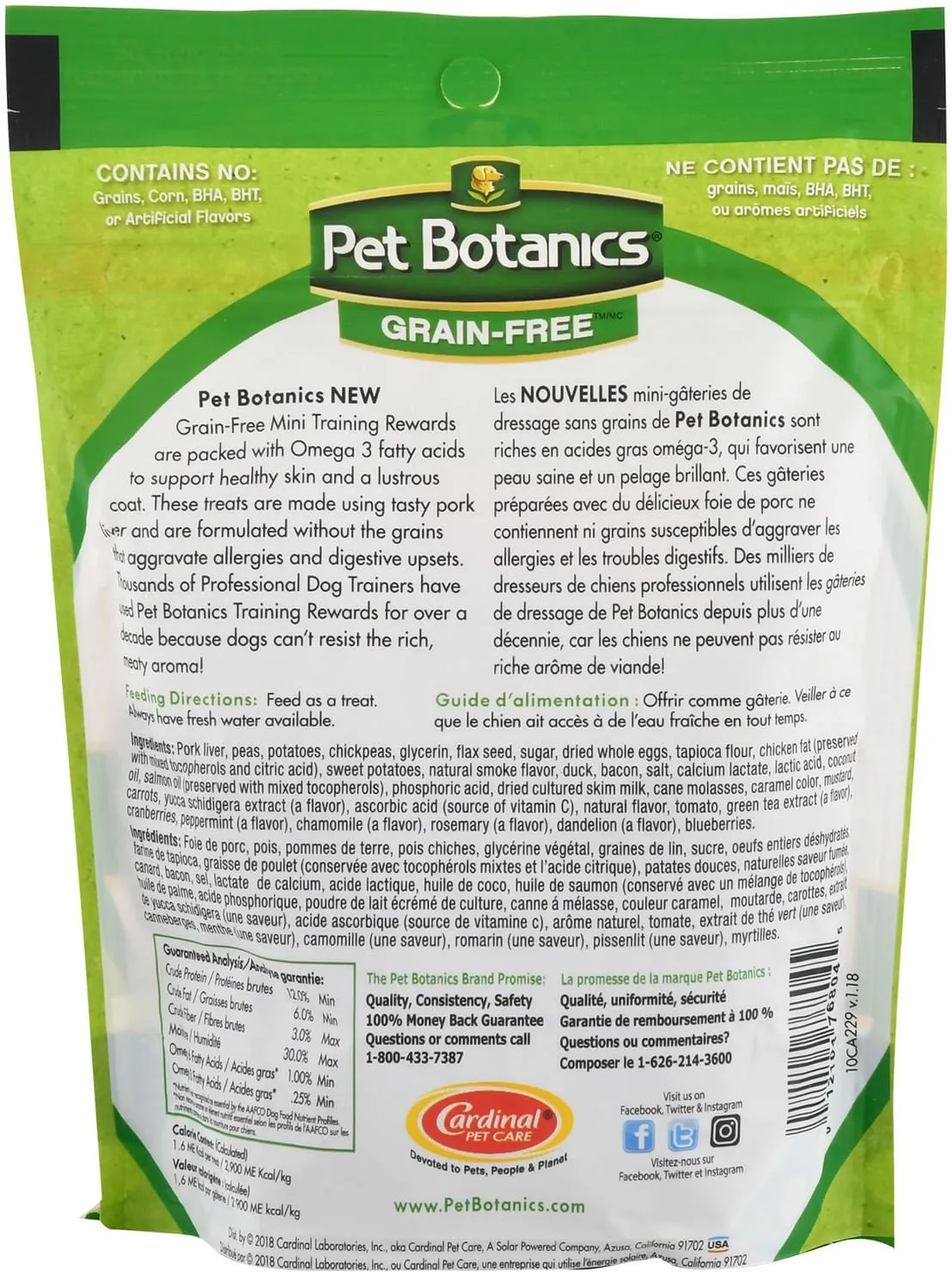 Pet Botanics Grain-Free Training Rewards Mini Treats, 4 oz