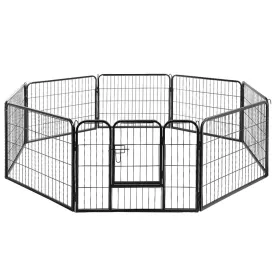 Pet Playpen 8 Panel Dog Puppy Exercise Cage Enclosure Fence 80x60cm