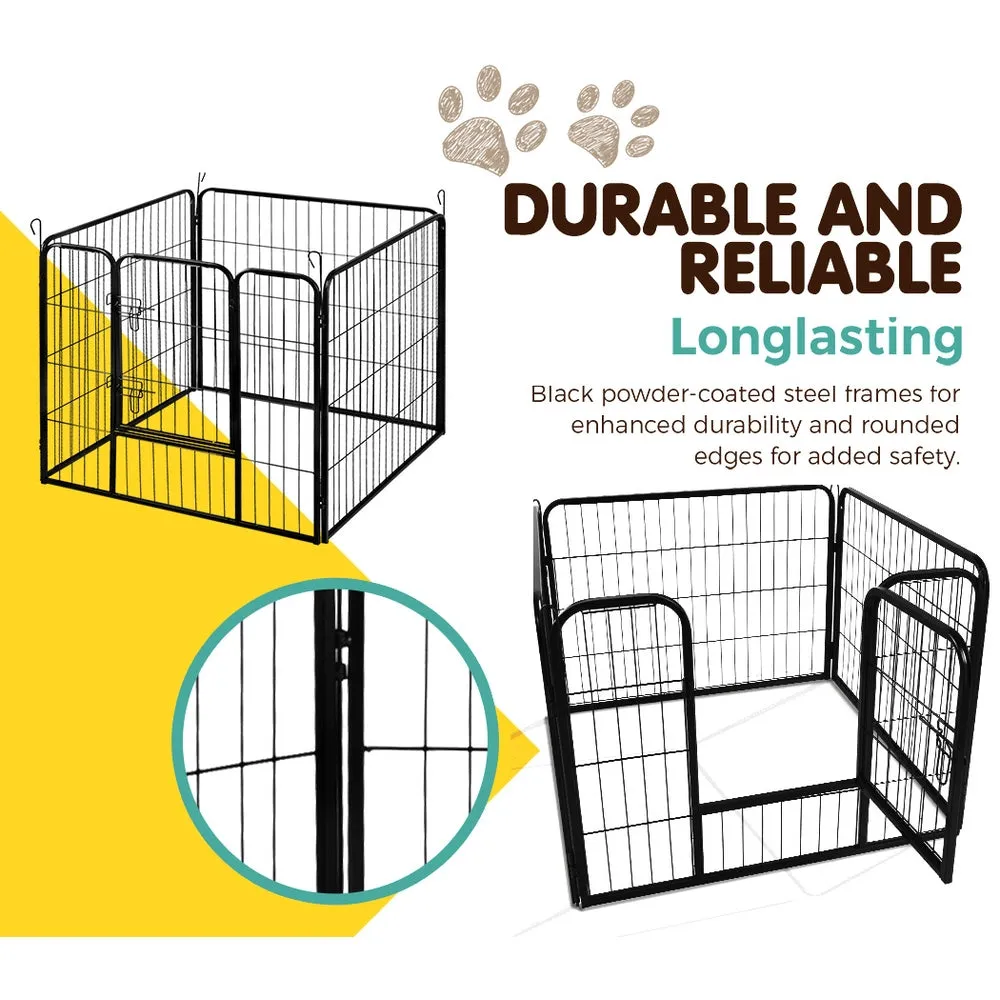 Pet Playpen 8 Panel Dog Puppy Exercise Cage Enclosure Fence 80x60cm
