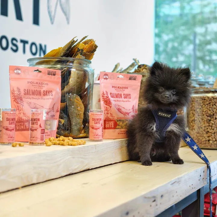 Polkadog Salmon Says Bits 8-oz, Dog Treat