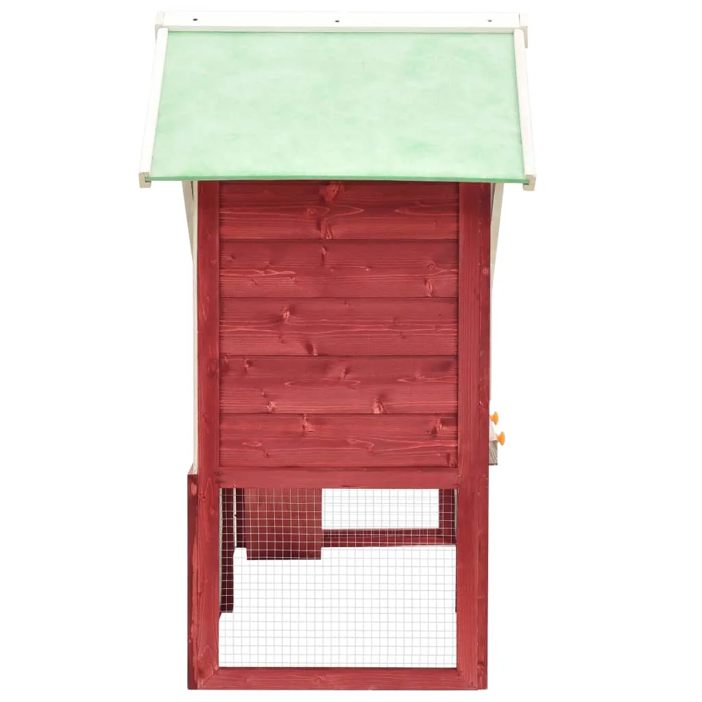 Red & White Hutch 140cm · Wood
