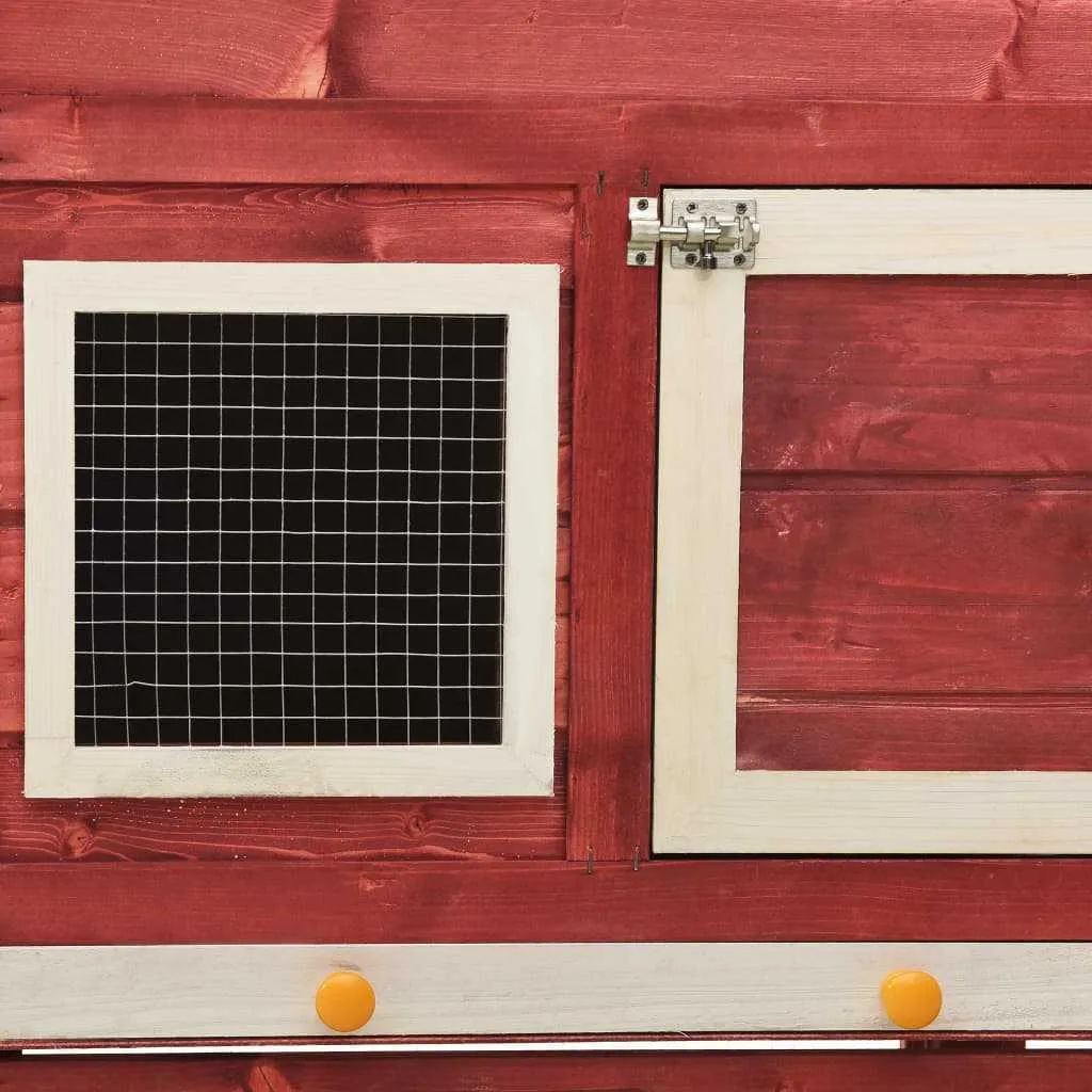 Red & White Hutch 140cm · Wood