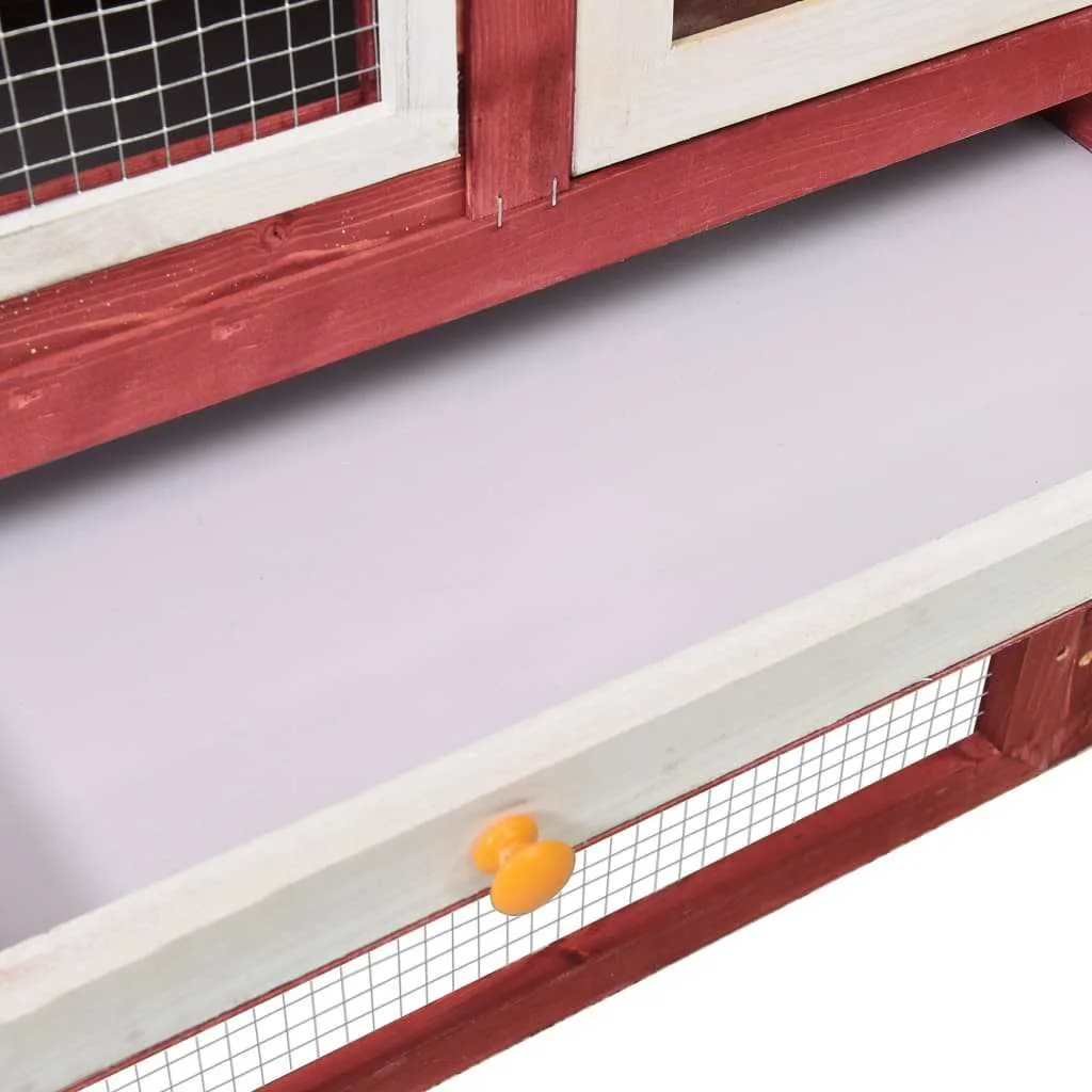 Red & White Hutch 140cm · Wood
