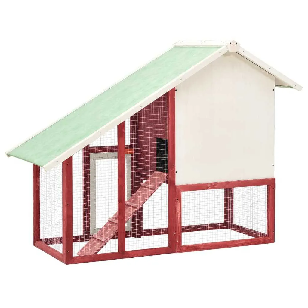 Red & White Hutch 140cm · Wood
