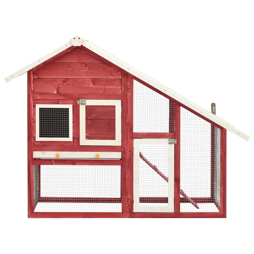 Red & White Hutch 140cm · Wood