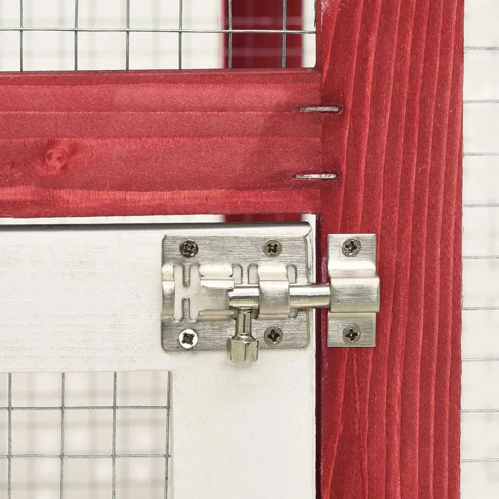 Red & White Hutch 140cm · Wood
