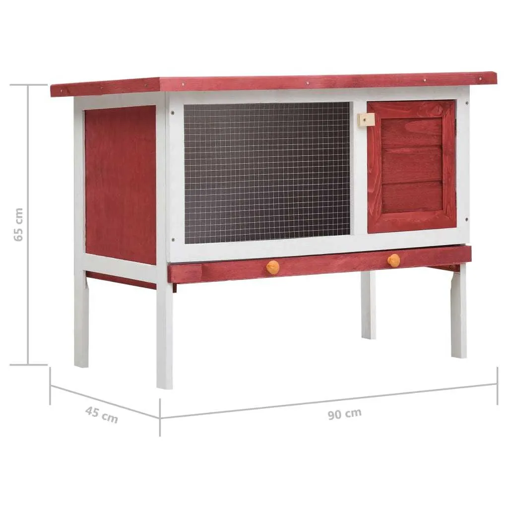 Red · Single Outdoor · Wood Hutch