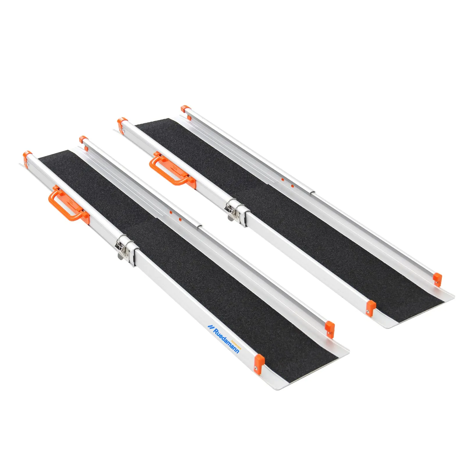 Ruedamann® Adjustable Aluminum Wheelchair Ramp Non-Skid Surface 1 set