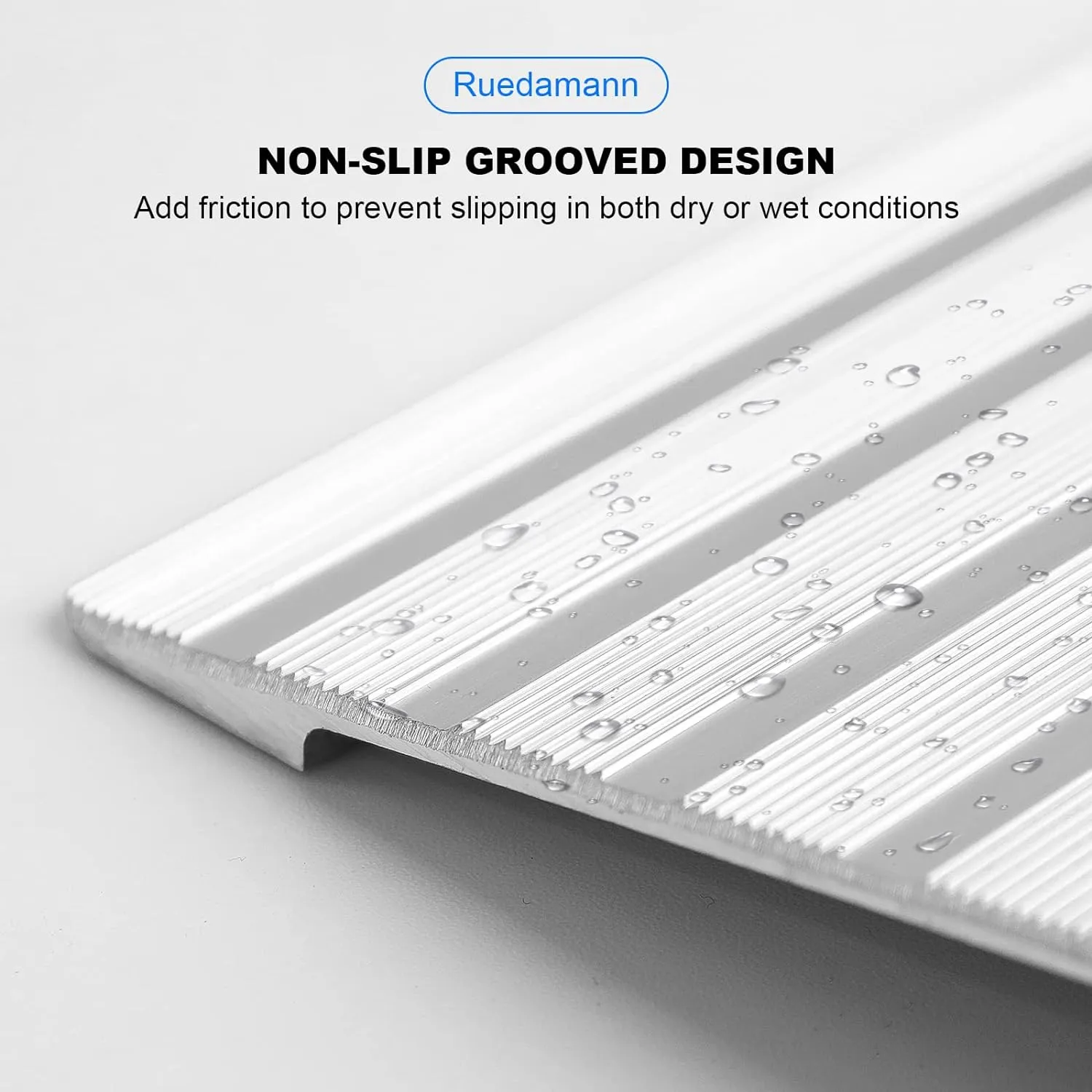 Ruedamann®Threshold Ramp Modular Aluminum Entry Ramp 34" Wide Door Ramp