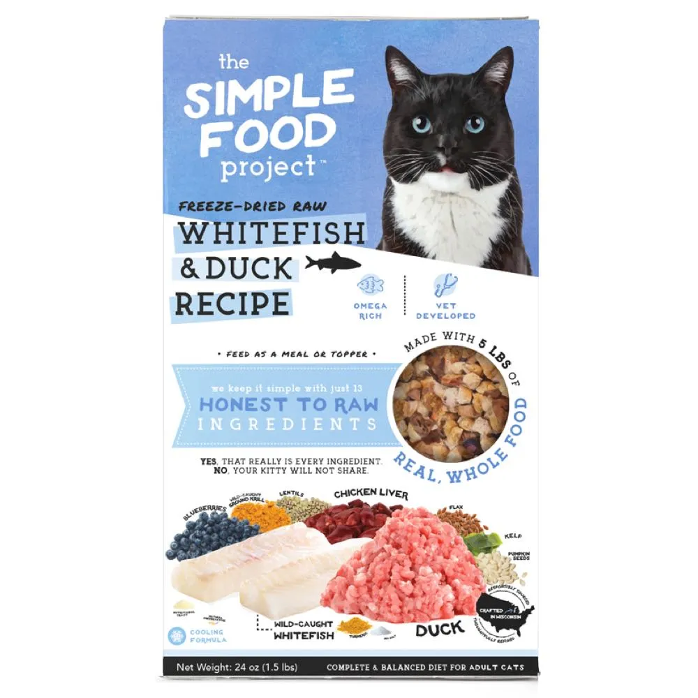 Simple Food Project Whitefish & Duck Freeze-Dried Raw Cat Food